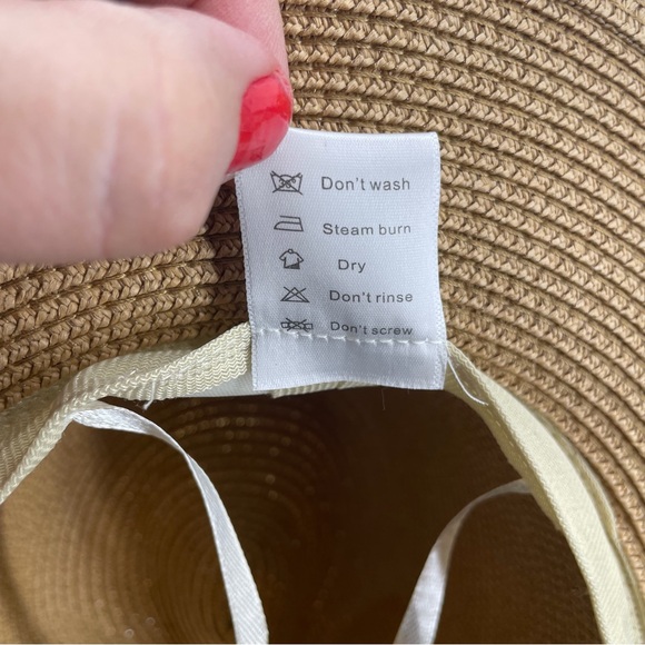 Straw Fedora Beach Sun Hat Wide Brim Panama Roll up Hat UPF 50+ - Picture 8 of 8